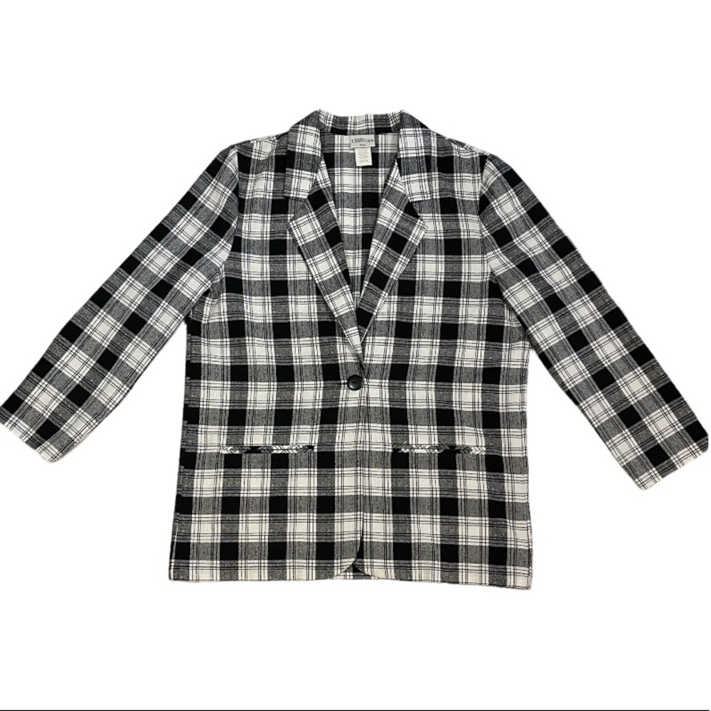 NWOT Lightweight Black &‎ White Blazer By Modern Essentials SIZE PM